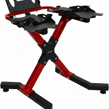 SKY LAND X-Frame Dumbbell Stand for Home Gym – Heavy Duty 120KG Weight Rack for Adjustable & Fixed Dumbbells, Anti-Slip Steel Frame, Compact Space-Saving Dumbbells Storage – Red & Black EM-9262R