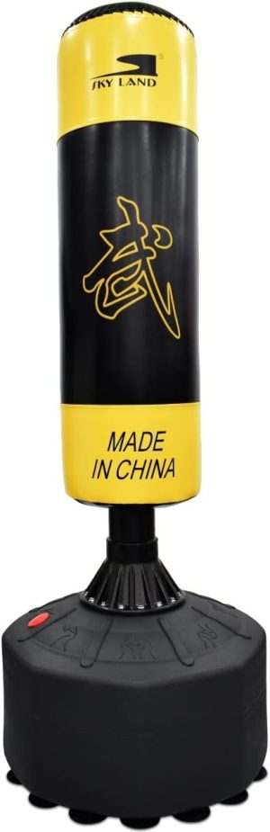 SKY LAND Free Standing Punching Bag with Stand for Adults, 170CM Boxing, Kickboxing & MMA Training Bag, Heavy Duty Freestanding Stand with Suction Base for Home Gym & Fitness Training ? EM-1833