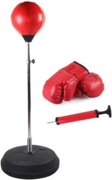 SKY LAND Punching Bag with Stand, Boxing Bag for Kids and Amateur - Height Adjustable - Speed Bag - Great for MMA Training, Boxing Equipment, Workout Equipment, Stress Relief & Fitness-EM-1846