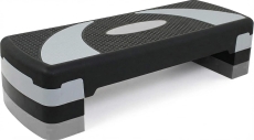 Stepper Platform EM-9230 ?C Adjustable Home Exercise Stepper with Non-Slip Surface, Heavy-Duty Fitness Step for Cardio & Strength Training ?C Black/Gray (80??31??20 cm)