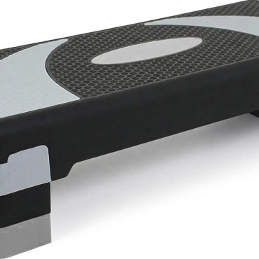 Stepper Platform EM-9230 ?C Adjustable Home Exercise Stepper with Non-Slip Surface, Heavy-Duty Fitness Step for Cardio & Strength Training ?C Black/Gray (80??31??20 cm)