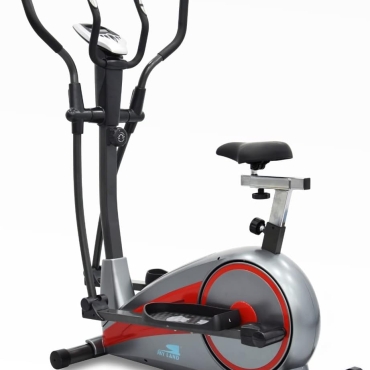 Elliptical and Upright Exercise Bike Magnetic Cardio Dual Trainer With 4 Way Adjustable Seat Elliptical Machine For Home - Em-1547