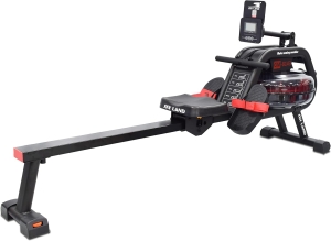 Water Rowing Machine for Home Use ?C Indoor Cardio Rower with 6-Level Water Resistance, Bluetooth App, LCD Monitor, Foldable Storage & 130KG Capacity Fitness Equipment GM-8143