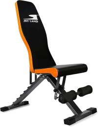 SKY LAND Adjustable Weight Bench for Home Gym - Multifunctional Bench Press Workout Station, Foldable Design, High-Density Foam Padding, Supports 150 kg, Heavy-Duty Steel