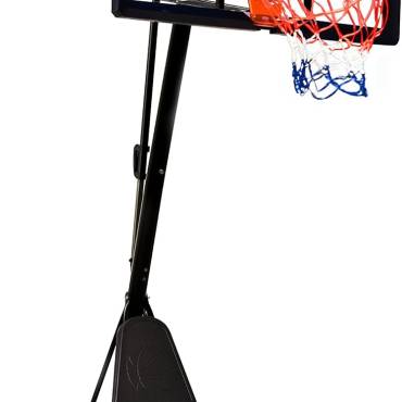 SKY LAND Basketball Hoop, Basketball Goal on Wheels Pro Size, Adjustable Height 8-10 FT, 50" Shatterproof Acrylic Backboard For Adults & Teens, Outdoor/Indoor Basketball Hoop Stand EM-1874