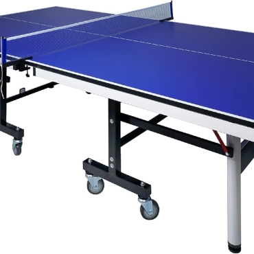 SKY LAND Professional Indoor Tennis Table for Home, Foldable Ping Pong Table Play Surface with Lockable Wheels, Full Size Sports Equipment 274?152.5?76 cm, Blue EM-8007