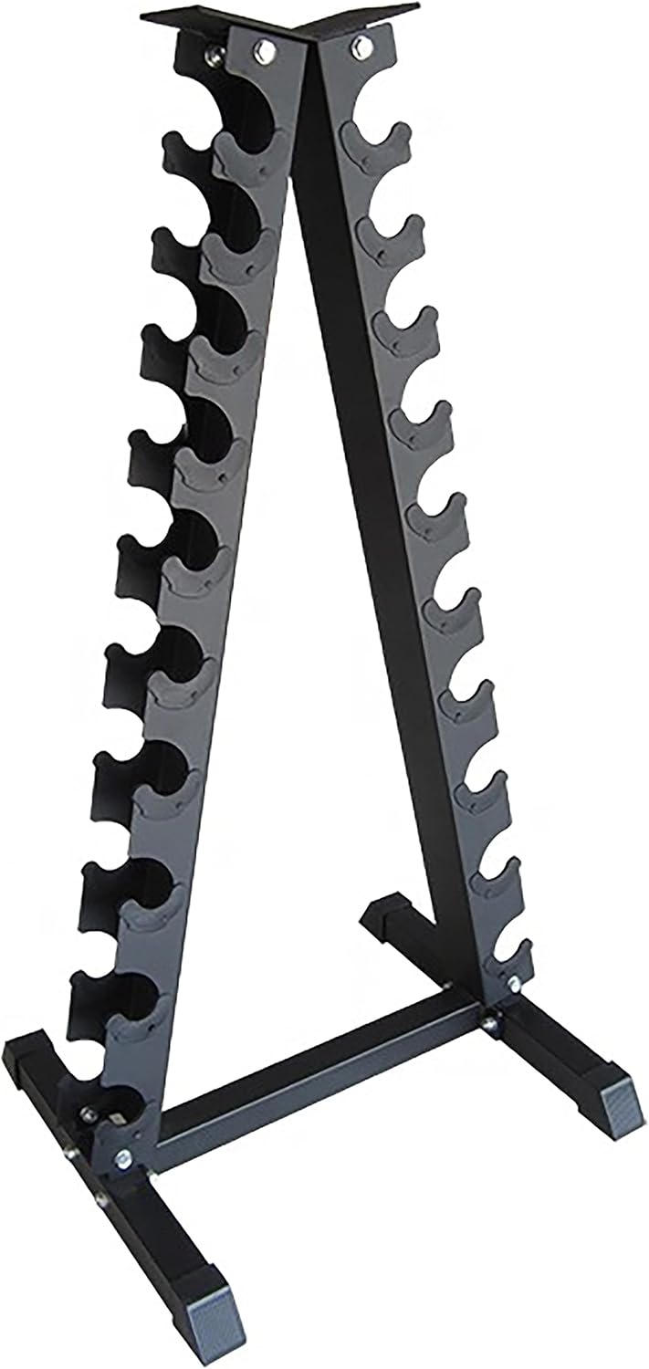 SKY LAND Dumbbell A-Frame Rack - Compact 10 Pair Dumbbell Holder, Space-Saving Design, EM-9228, Black