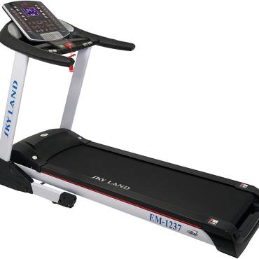 7 HP Peak AC Motor Treadmill | Semi-Commercial Foldable Running Machine with Auto 20% Incline, LCD Display & MP3 | Max Weight 150kg | Shock Absorption | Home & Gym Use | EM-1237