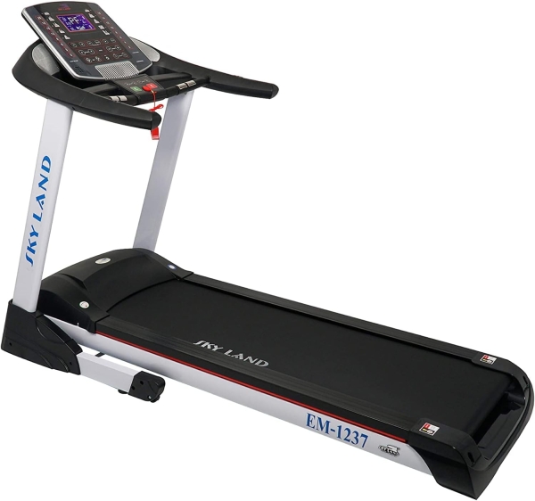 7 HP Peak AC Motor Treadmill | Semi-Commercial Foldable Running Machine with Auto 20% Incline, LCD Display & MP3 | Max Weight 150kg | Shock Absorption | Home & Gym Use | EM-1237
