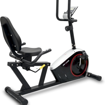 Magnetic Recumbent Exercise Bike | 8-Level Magnetic Resistance | LED Display | FitShow App | Quiet & Smooth Cycling | 5Kg 2-Way Flywheel | Adjustable Seat | Home Gym Fitness Equipment EM-1571
