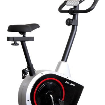 Upright Bike ?C Magnetic Exercise Bike, Elegant Black & Silver Design, 8-Level Resistance,5KG 2-Way Flywheel, Digital Display, FitShow App, Portable Home Gym, Max User Weight 100KG