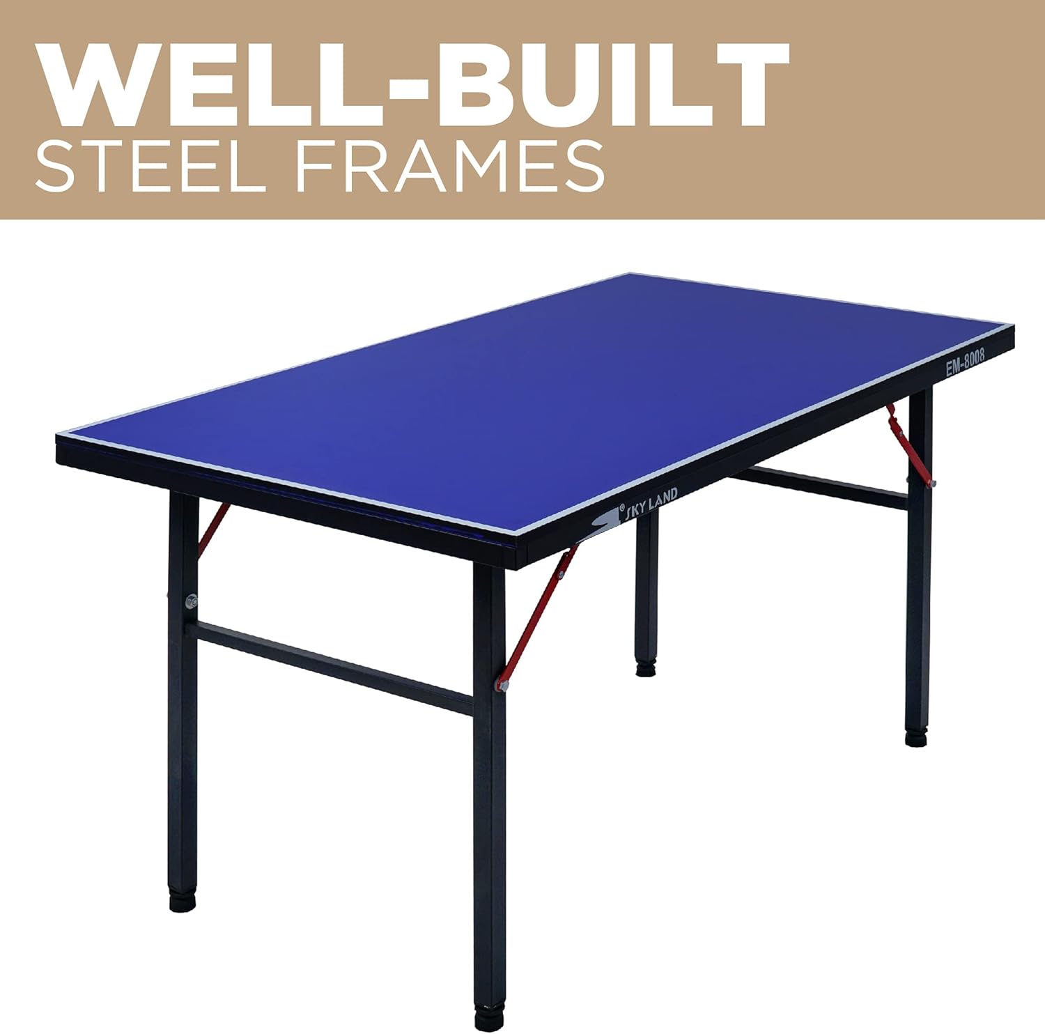 Sky Land Sports Mini Table Tennis Table Ping Pong Table For Kids Em 8008, Tt Table Light Weight Blue - Image 2