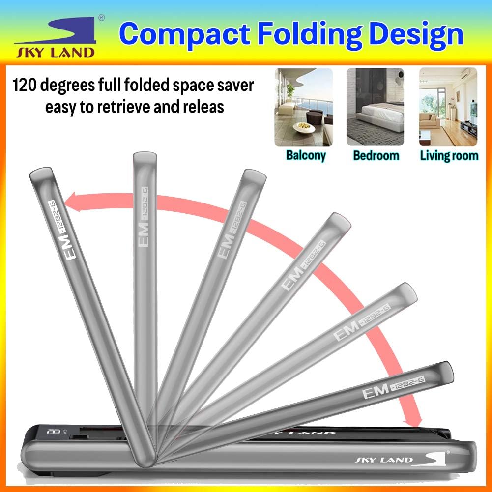 2-in-1 Walking Pad & Foldable Treadmill | 2.25 HP Motor, Auto Speed, Bluetooth Speaker, LED Display | Compact Home & Office Running Machine EM-1282-G - Image 6