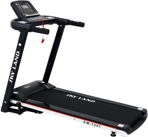 Treadmill 4 HP Peak Motor | Compact Foldable Running Machine for Home Use with FitShow App, Bluetooth Connectivity, Black EM-1257