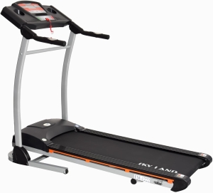 Treadmill for Home, Foldable Treadmill with 4HP Peak Motor, Shock Absorption Running Machine, 43cm Wide Belt, 14 km/h Speed, LCD Display, MP3 Speakers, 12 Programs, 110kg Capacity EM-1222