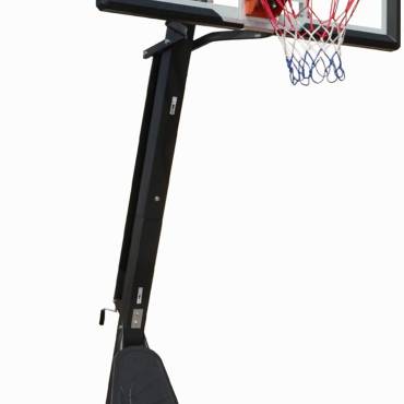 SKY LAND Heavy-Duty Basketball Hoop System with Tempered Glass Backboard | Adjustable OutdoorBasketball Goal & Portable Basketball System with Counterweight Steel Base EM-1888
