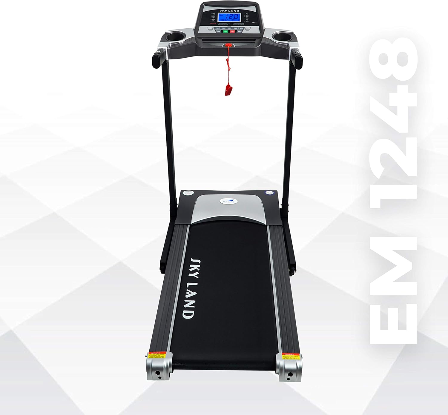 Foldable Treadmill for Home with 4.0 HP Peak Motor, LCD Display, FS APP, 12 Programs, Built-in Speaker & Cup Holder, 120x40cm Running Space, 100Kg Max Weight ?C EM-1248 - Image 3