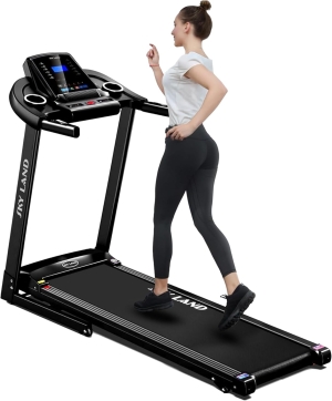 Foldable Treadmill 4HP Motor | Compact Motorized Running Machine for Home & Office, Bluetooth Speaker, Shock Absorption Belt - EM-1298