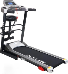 Foldable Treadmill with Massager & Speaker | 4 HP Peak Motor, 12 Preset Workouts, Bluetooth & FS App | Auto Incline, LCD Display, Hydraulic Soft Drop | Running Machine for Home ?C EM-1249