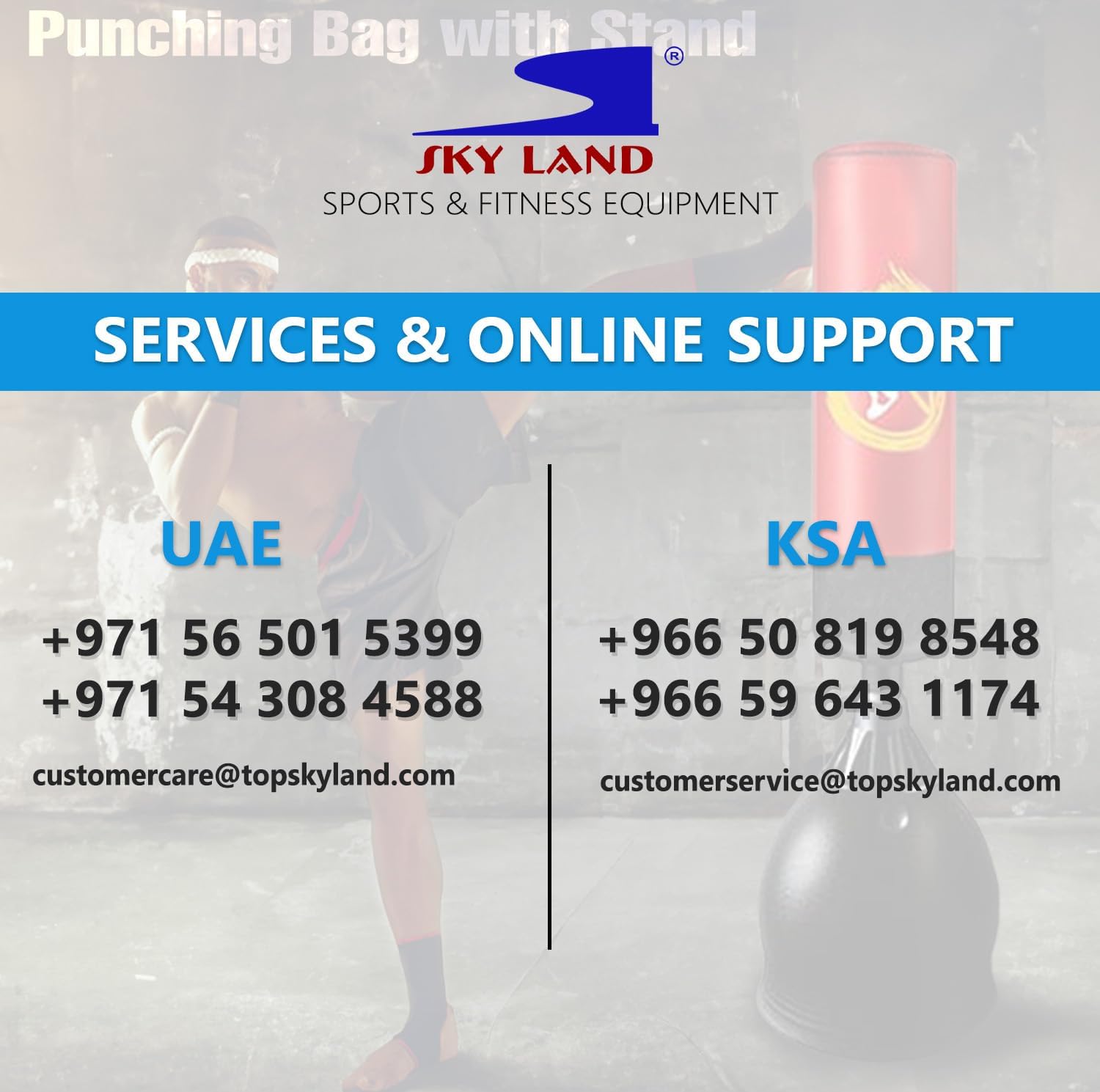 SKY LAND 1.6M Free-Standing Boxing Bag with Stand ? Punching Bag with Sand/Water Fillable Base ? Durable Kickboxing Bag for Adults & Kids ? Training Equipment for Home Gym - Image 9