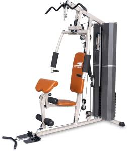 Home Gym System Single Station with 70 KG Weight Stack, Multi-Function Strength Training Machine Featuring Bench Press, Lat Pulldown, Leg Extension & Preacher Curl for Home Use GM-8149