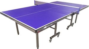 Skyland Unisex Adult EM-8006 Single Folding Movable Outdoor Tennis Table, Blue, Large