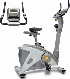 Magnetic Upright Exercise Bike with 15 Resistance Levels, Silent Belt Drive, Adjustable Seat, 250 lbs Weight Capacity & LCD Display for Full-Body Workouts, Exercise Bike For Home EM-1542