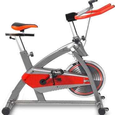 Spin Bike for Home Gym | 10kg Flywheel, Adjustable Resistance & Seat | Stationary Exercise Bike with LCD Monitor, Silent Belt Drive, and Comfortable Cushion, EM-1544