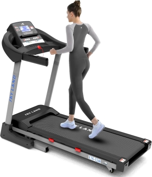 Foldable Treadmill | 3.0 HP DC Motor (6.0 HP Peak), 125kg Capacity, 1?C18 KM/H, 18-Level Auto Incline, Bluetooth Speaker, LCD Display Running Machine for Home & Office Gym EM-1268