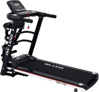 Foldable Treadmill | 4 HP Peak Motor Compact Running Machine with Massager, Sit Up Bar & Dumbbells | Home Use Black Treadmill EM-1258