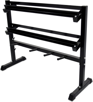 SKY LAND Weight Rack Multiple Weights Storage Rack For Dumbbells, Barbells, And Weight Plates Em 9226, Black