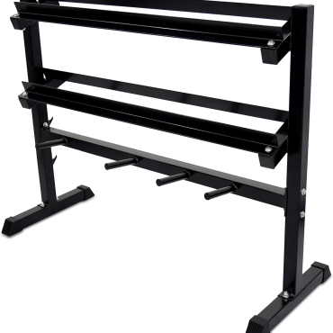 SKY LAND Weight Rack Multiple Weights Storage Rack For Dumbbells, Barbells, And Weight Plates Em 9226, Black