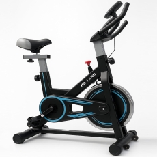Spinning Bike ?C Indoor Exercise Bike for Home Cardio Workout, 5KG Flywheel, Adjustable Saddle Height, Compact Design, Max User Weight 110KG, PP+Steel Frame, Model EM-1573