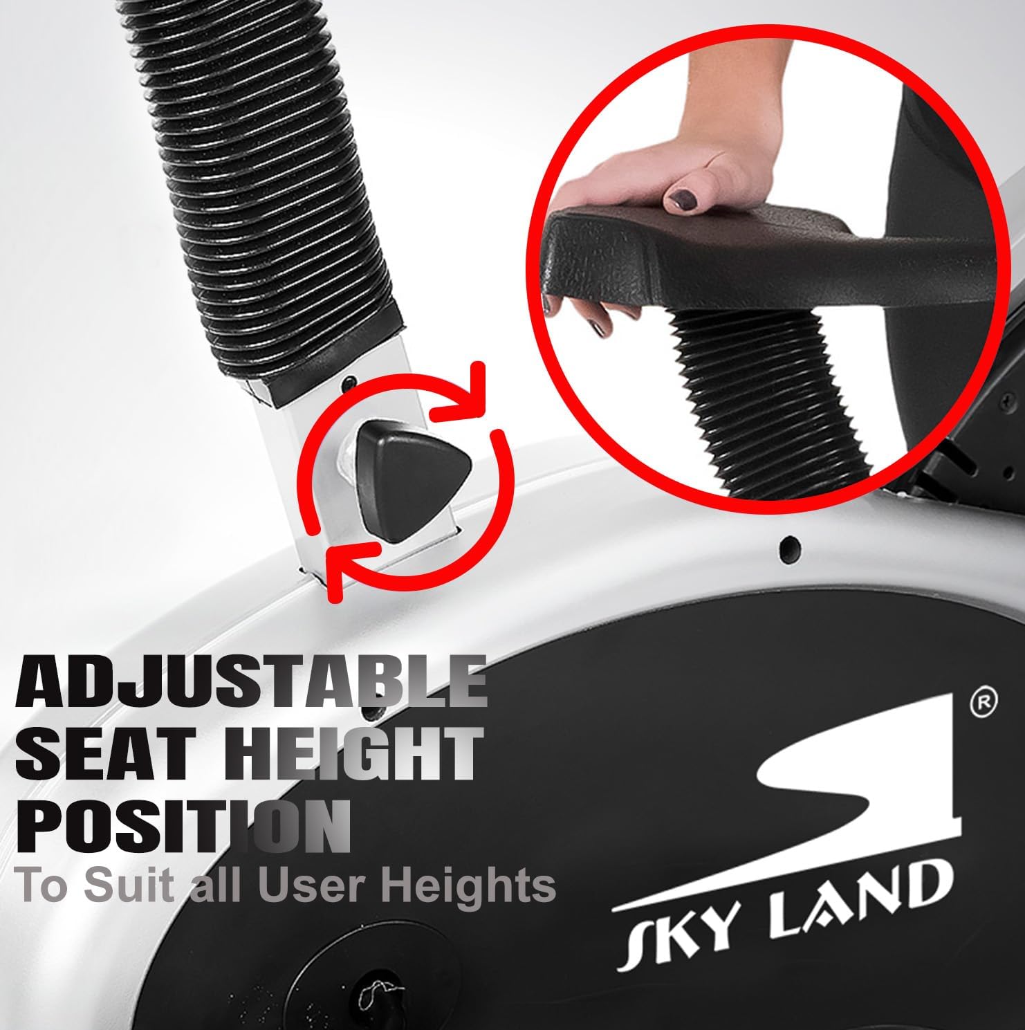 4-in-1 Orbitrac Elliptical Trainer & Exercise Bike ?C Stationary Fitness Cycle with Twister & Dumbbells | Adjustable Resistance, LCD Monitor, Full-Body Cardio Workout ?C EM-1132 Silver/Black - Image 8