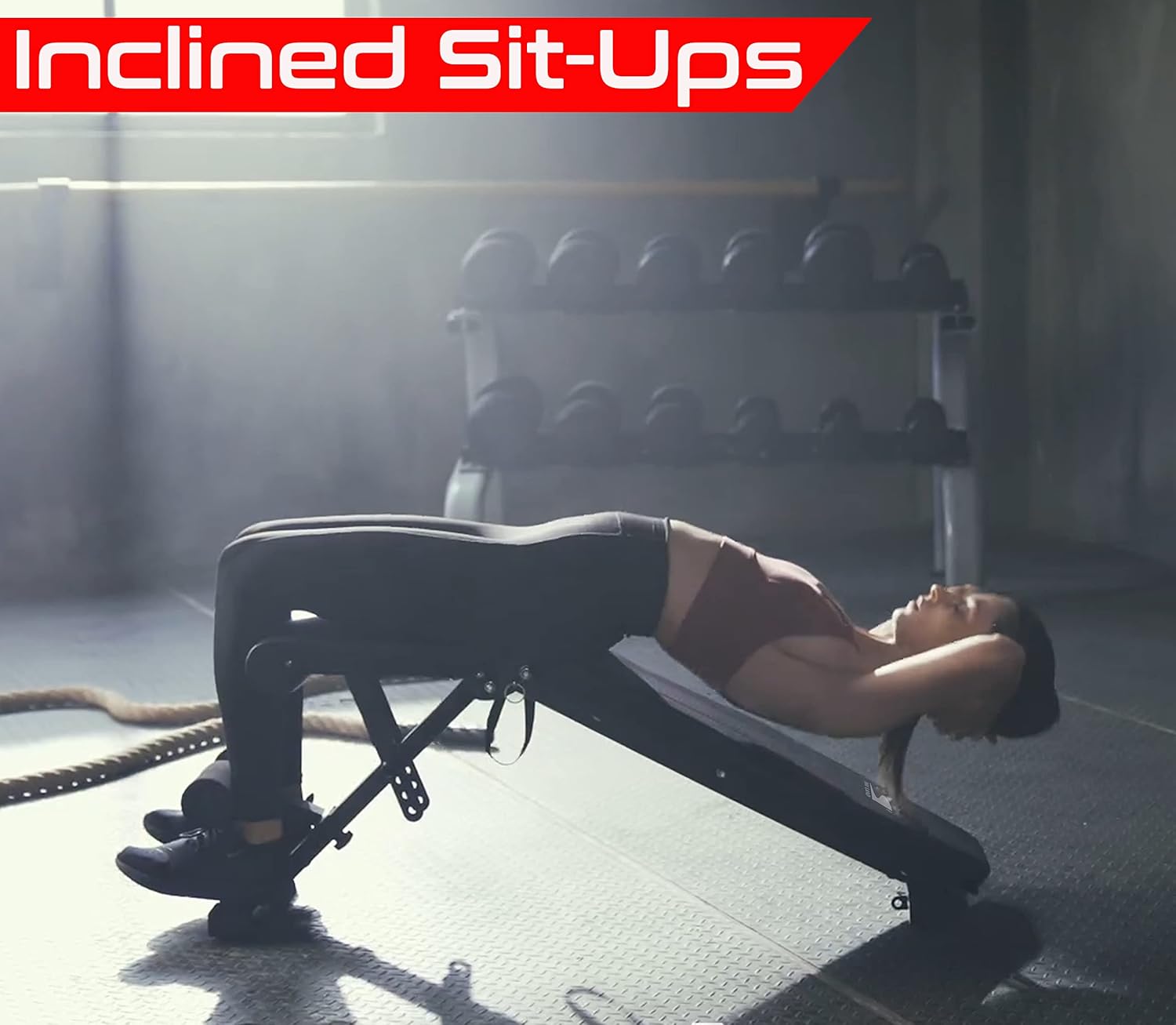 SKY LAND Weight Bench, Adjustable Workout Bench Foldable Strength Training Bench for Home Gym-EM-1868, black - Image 7