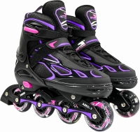 SKY LAND Professional Inline Skates with 8 Illuminated Wheels - Comfortable Roller Skates for Kids And Teens-Pink (EU 39-42) TMX-015-L