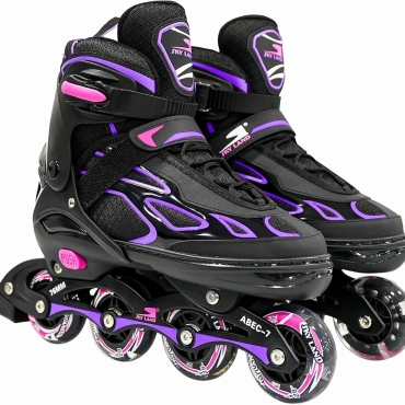 SKY LAND Professional Inline Skates with 8 Illuminated Wheels - Comfortable Roller Skates for Kids And Teens-Pink (EU 39-42) TMX-015-L