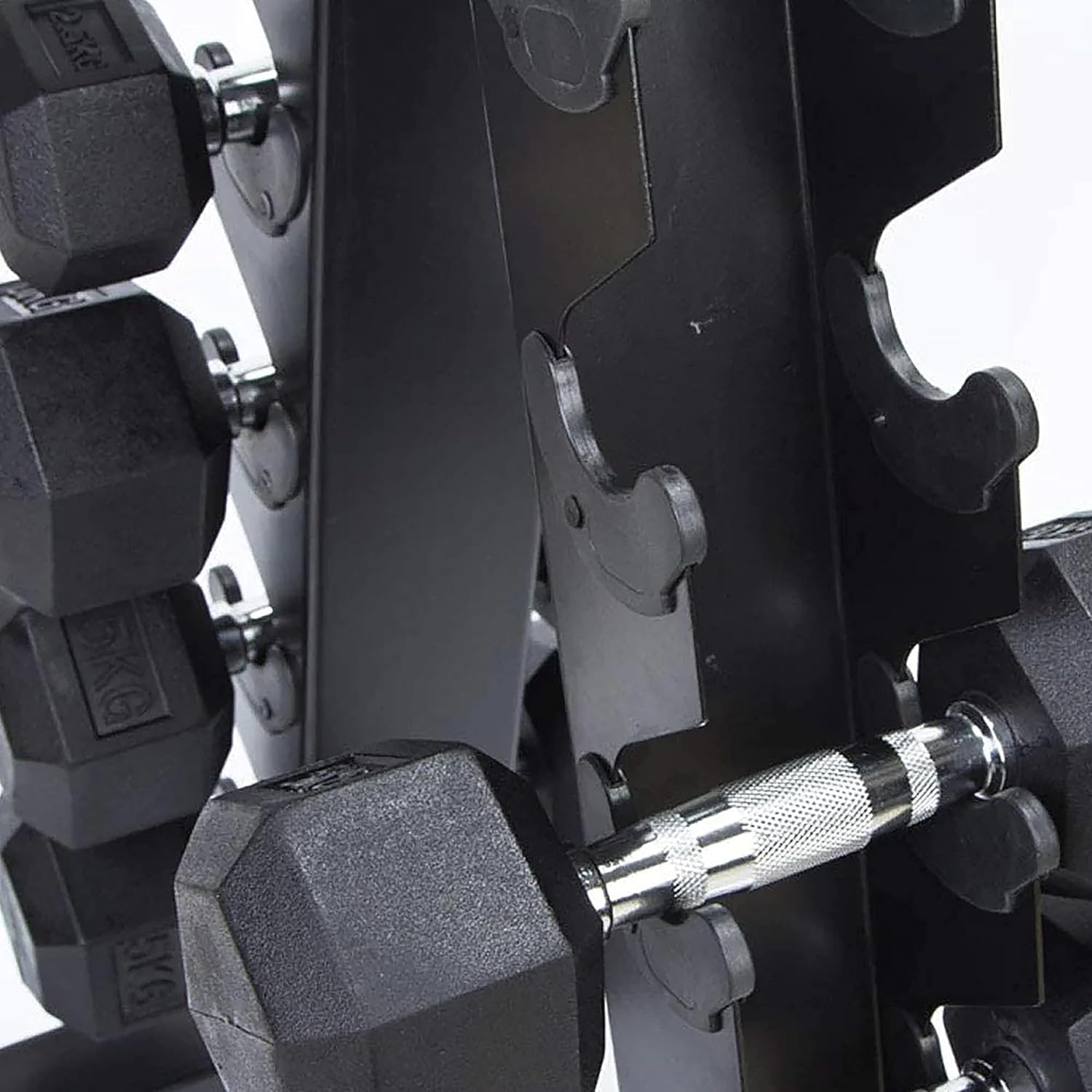 SKY LAND Dumbbell A-Frame Rack - Compact 10 Pair Dumbbell Holder, Space-Saving Design, EM-9228, Black - Image 6