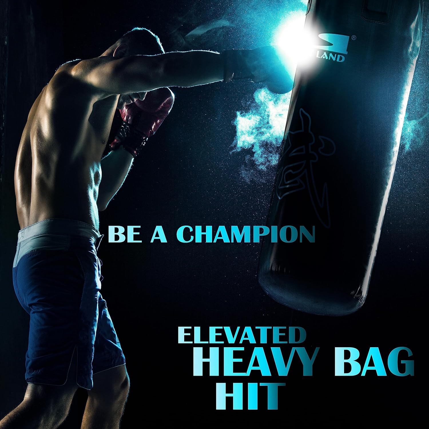 SKY LAND Heavy Duty Filled Punching Bag for Boxing, Kickboxing, MMA, Karate | PU Leather Bag with Wall Mount Hanger | Home Gym Training for Adults & Youth | Red, EM-1876 100cm version - Image 6