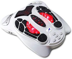 Foot Massager, Shiatsu Infrared Magnetic Wave Stimulator with 25 Modes, 99 Intensity Levels, Digital Control & ABS Durable Design for Pain Relief, Circulation & Stress Relief EM-2010