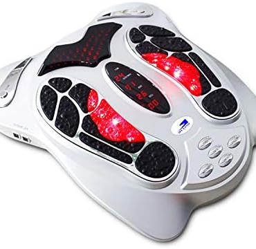Foot Massager, Shiatsu Infrared Magnetic Wave Stimulator with 25 Modes, 99 Intensity Levels, Digital Control & ABS Durable Design for Pain Relief, Circulation & Stress Relief EM-2010
