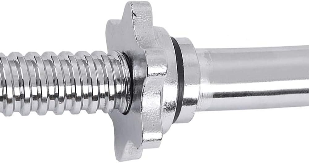 SKY LAND Weight Lift Bar EZ Curl 1.2M Zig Zag Barbell with Knurled Grip & Star Lock Collars | Solid Steel Workout Bar for Arm Training, Strength Training, Bodybuilding & Home Gym Fitness EM-9253Zip - Image 4