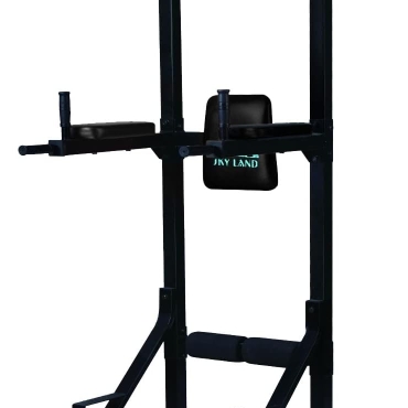 SKY LAND Pull Up Station EM-1852, Multi-Function Dip Stand & Home Workout Tower for Full-Body Training – Heavy-Duty Pull Up Stand with Push-Up & Knee Raise Support – Unisex Adult, Black