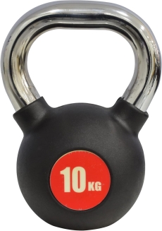 SKY LAND Kettlebell Rubber Coated Cast Iron Kettle dumbbell with Chrome Handle Kettlebell Weight For Strength And Weight Training – Exercise Kettlebell For Whole Body Workout-EM-9267-10