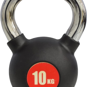 SKY LAND Kettlebell Rubber Coated Cast Iron Kettle dumbbell with Chrome Handle Kettlebell Weight For Strength And Weight Training – Exercise Kettlebell For Whole Body Workout-EM-9267-10