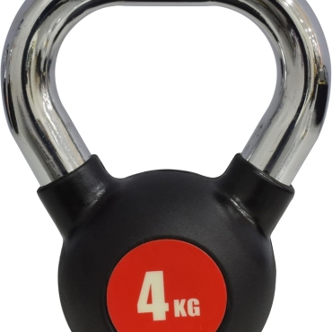 SKY LAND Kettlebell Rubber Coated Cast Iron Kettle dumbbell with Chrome Handle Kettlebell Weight For Strength And Weight Training – Exercise Kettlebell For Whole Body Workout-EM-9267-4