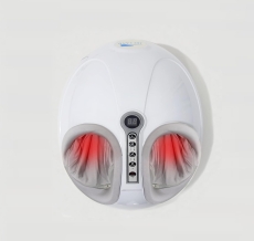 Foot Massager with Heat, Shiatsu Deep Kneading, Air Compression, Rolling, Scraping, Reflexology ?C Electric Foot Massager machine for Home Use, Fits Up to Size 12.5 ?C EM-2194 White Gray