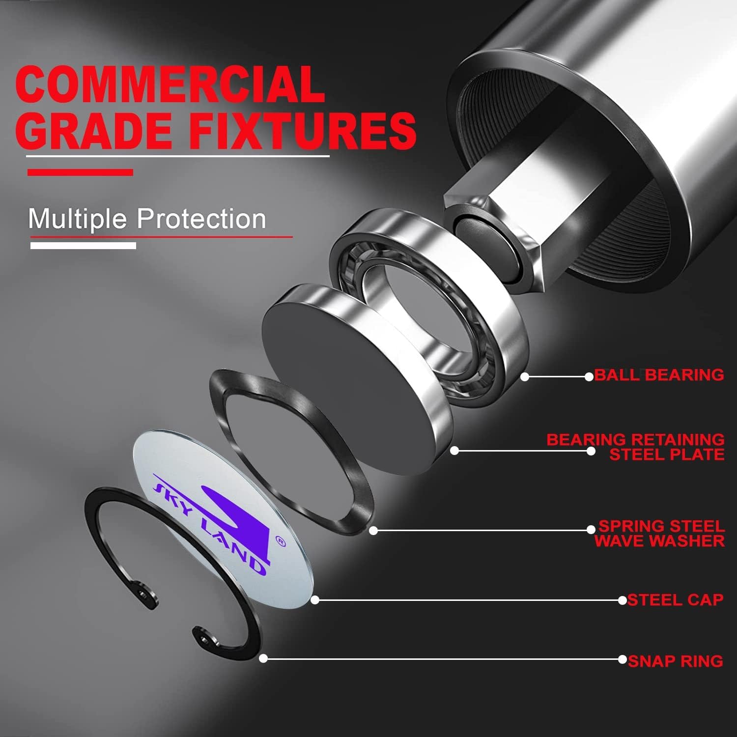 SKY LAND Powerlifting Bar 1.2M EZ Curl Zig Zag Barbell with Chrome Finish & Knurled Grip | Heavy Duty Gym Workout Bar for Biceps, Triceps, Strength Training & Home Fitness EM-9265-ZIP-1.2 - Image 8