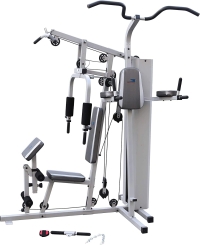 GM-1823 2-Station Home Gym | 145LB Weight Stack & Power Tower