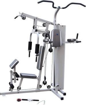 GM-1823 2-Station Home Gym | 145LB Weight Stack & Power Tower